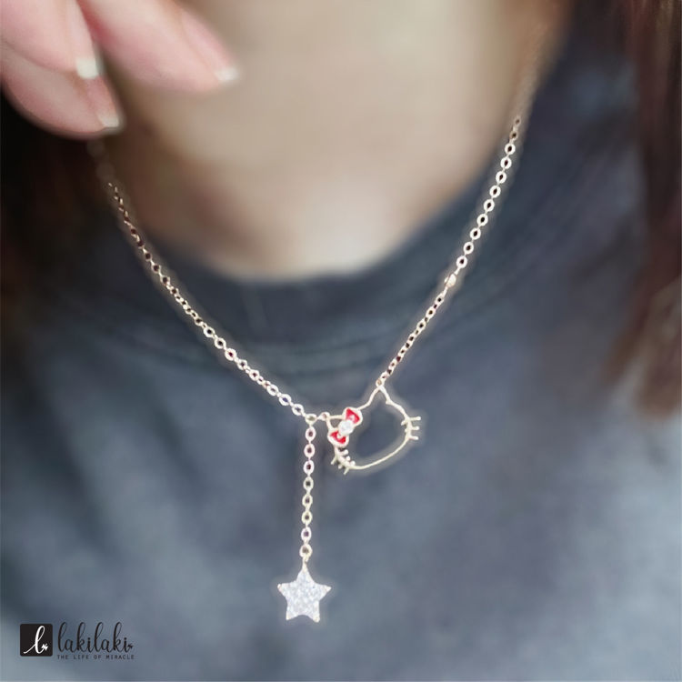 Picture of [925 Sterling Silver] starry night collections ~ Hello Kitty necklace