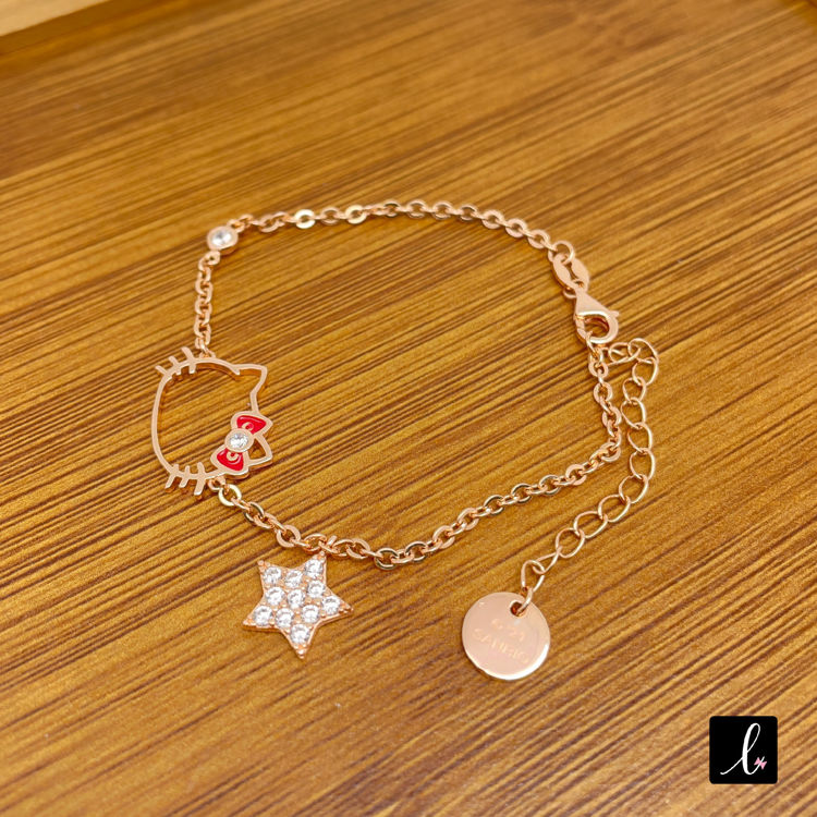 Picture of [925 Sterling Silver]  Starry Night Collections ~  Hello Kitty Bracelet