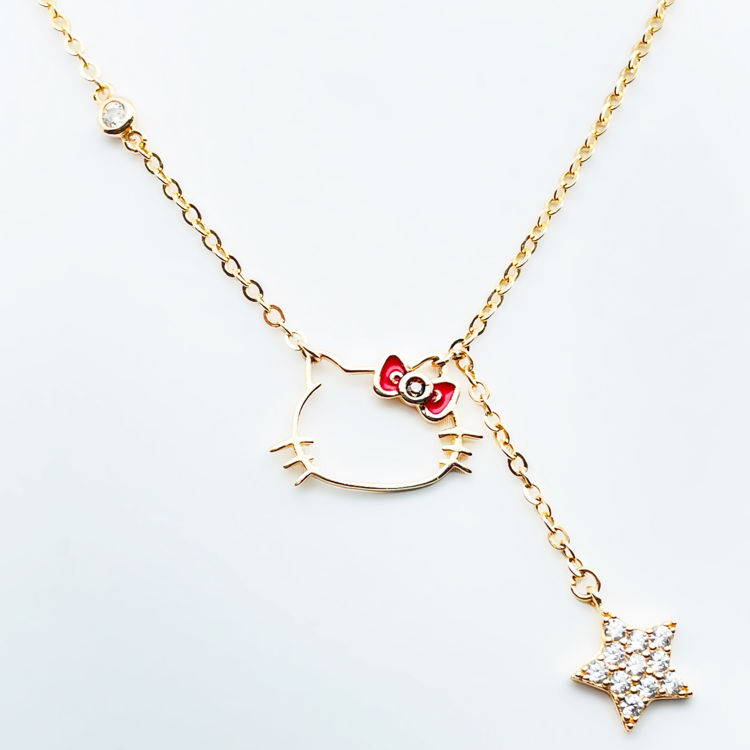 Picture of [925 Sterling Silver] starry night collections ~ Hello Kitty necklace